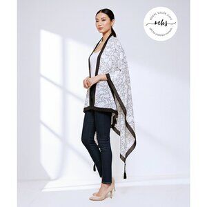 NWT Armani Exchange Mondele Winter Wrap Black‎ White